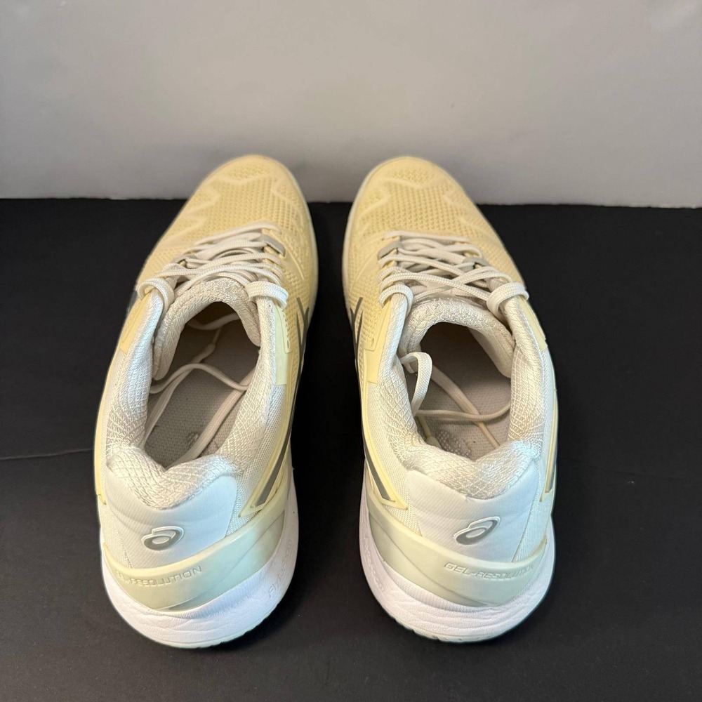 Asics Gel-Resolution 8 Womens Tennis Shoes Cream Silver 1042A072 Size 10 - Picture 15 of 16
